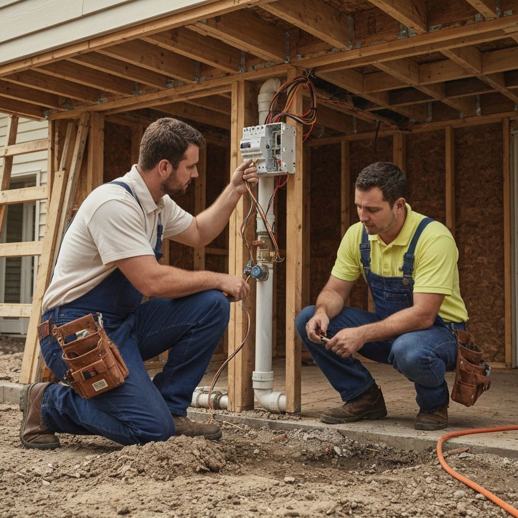 Professional trades worker on the job